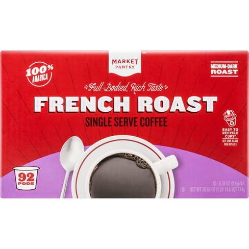 French Roast Single Serve Dark Roast Coffee 92ct Market Pantry