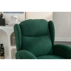 Teddy Fabric Rocking Chair with Ergonomic Backrest and Side Pocket for Living Room, Bedroom - 2 of 4