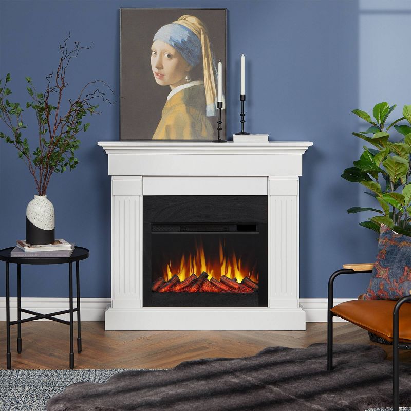 Real FlameCrawford Slim Electric Fireplace White, 1 of 17