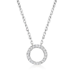 Pure Collection by Ross-Simons 0.10 ct. t.w. Diamond Eternity Circle Necklace in Sterling Silver - 1 of 4