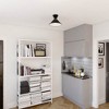 Vaxcel Canton 1 - Light Semi-Flush Mount in  Black/Matte White - 2 of 4
