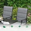 VisioGear Patio Accent Table Sets, 7-Piece Outdoor Table and Chairs Set, Patio Table with Umbrella Hole for Backyard, Gray, 21.7"*21.7"*40.2" - 4 of 4