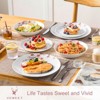 vancasso 18 Piece Set Floral Decal Porcelain Dinnerware Set, Including Dinner/Dessert Plates, Bowls, For 6 People - 3 of 4