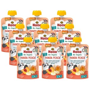 Holle Organic Peach Panda Baby Food - Case of 12/3.5 oz - 1 of 3