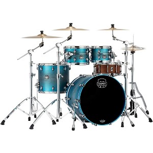 Mapex Saturn Evolution Classic Birch 4-Piece Shell Pack With 22" Bass Drum Exotic Azure Burst - 1 of 3