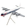 Lockheed L-188 Electra Commercial Aircraft White with Blue Stripes 1/200 Diecast Model Airplane by GeminiJets - image 2 of 3