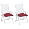 vidaXL Pallet Cushions 2 pcs Wine Red 19.7"x19.7"x2.8" Oxford Fabric - 4 of 4