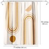 71x74 Orange Boho Shower Curtain - 100% Polyester - Water-Resistant Bath Curtain - 2 of 4