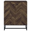 Coaster Carolyn Farmhouse 2 Door Wood Accent Cabinet Rustic Oak/Gunmetal - image 4 of 4