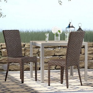 Sapphtopaz Patio Dining Chairs Wicker Patio Chairs with Back for Patio, Outside, Living Room - 1 of 4