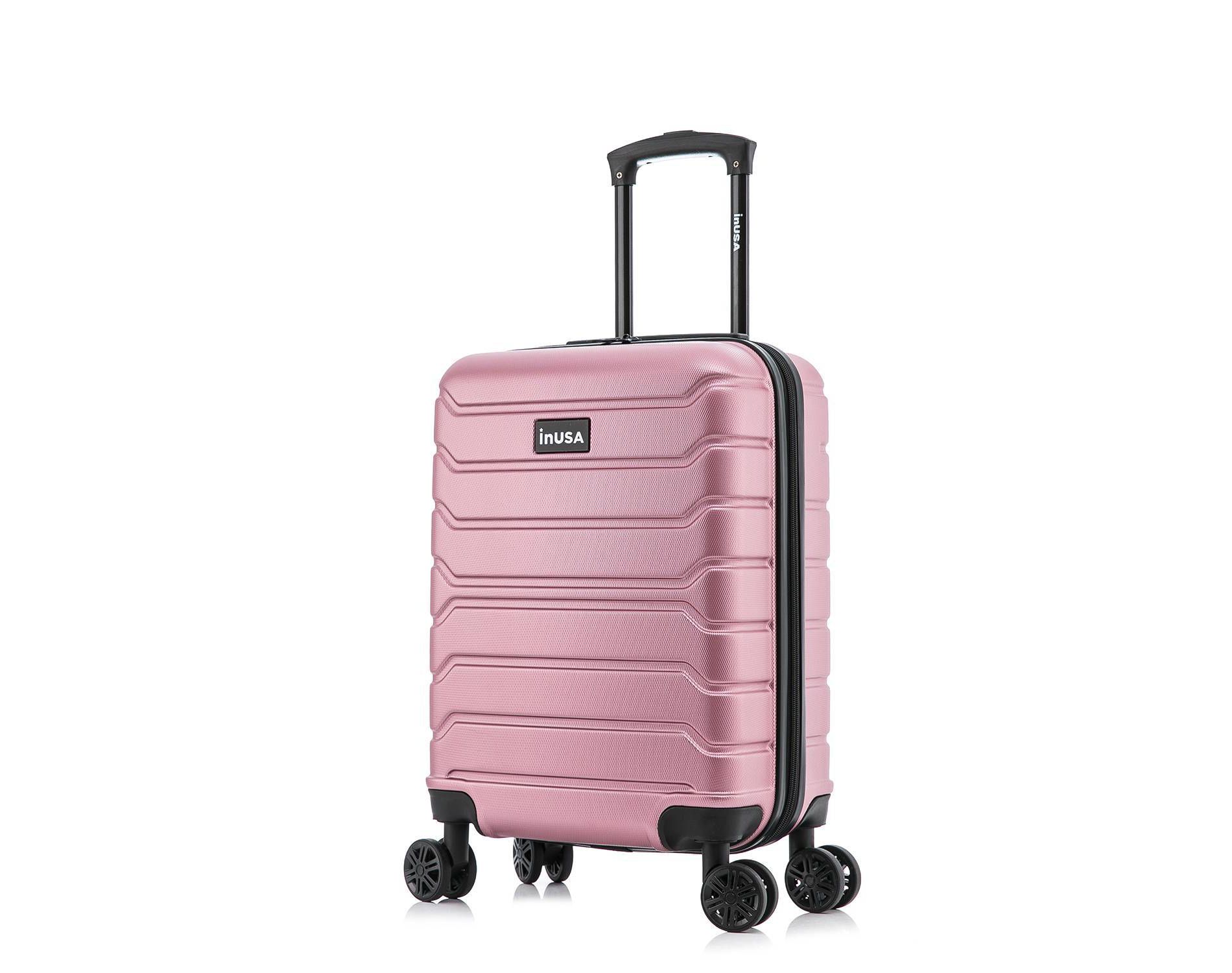InUSA Trend Lightweight Hardside Carry On Spinner Suitcase - Rose Gold