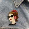 Wrapables Acrylic Fashion Brooch Pin for Sweaters, Coats, Scarves, and Bags, Glamour Girl - 3 of 4