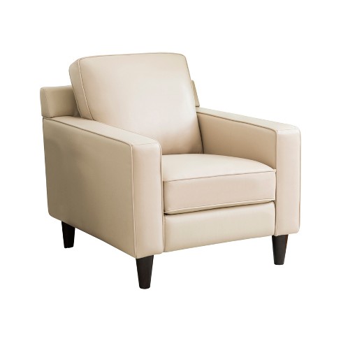 Cream leather chair new arrivals