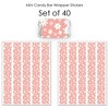Big Dot of Happiness Pink Daisy Flowers - Mini Candy Bar Wrapper Stickers - Floral Party Small Favors - 40 Count - 3 of 4