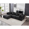 140" Modular Cloud Sectional Sofa with Ottoman - Convertible L/U-Shape Chenille Couch, 5-Seater Deep Memory Foam Couch, No Assembly Required - 2 of 4