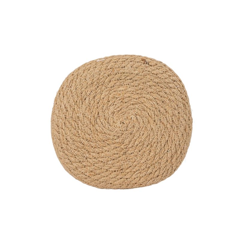 Woven Tapered Basket Jute & White Cotton Rope by Foreside Home & Garden, 5 of 9