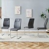 Set of 8 Faux Leather Dining Chairs with High Back and Chrome Legs,Modern Upholstered Chairs for Living Room-The Pop Home - 2 of 4