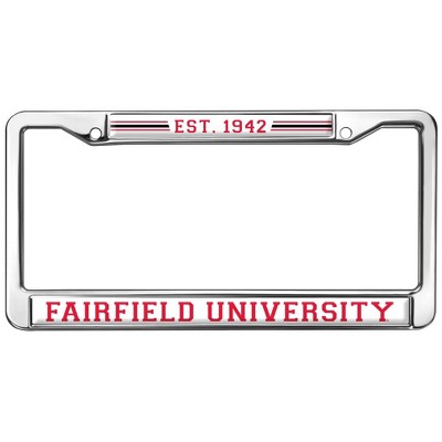 Fairfield University School Logo Full Size Standard License Plate Metal Frame