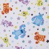 NoJo Disney Monsters Inc. Sully and Mike Super Soft Nursery Fitted Mini Crib Sheet, Blue, Green, Orange, White - 2 of 4