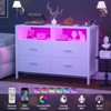 Aheplus Dresser for Bedroom with LED Lights and Power Outlets - 2 of 4