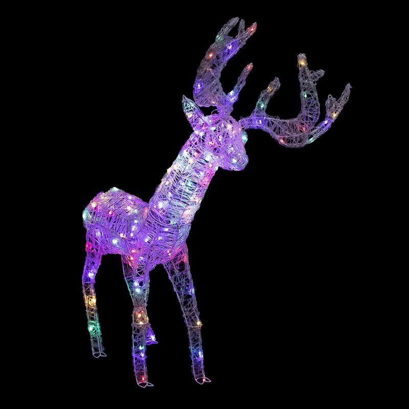 Northlight LED Color Changing Commercial Grade Acrylic Reindeer Outdoor Christmas Decoration - 46.5", 1 of 7