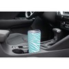 Elanze Designs 20 oz Stainless Steel On the Go Insulated Travel Tumbler With Push Top Lid, Sky Blue Zebra Print White - 3 of 4