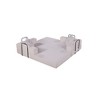 Foldable Corduroy Sleeper Sofa Bed with Square Pillow, Fixed-Shape Frame and Folding Mattress Design - 3 of 4