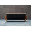 Modern Convertible Futon Sleeper with Mattress, Sturdy Metal Frame & Legs, Foldable Backrest Sofabed - 3 of 4