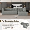 Whisen Modern Minimalist 2-Piece L-Shaped Upholstered Sofa Sectional Sofas - 4 of 4