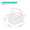 Unique Bargains Plastic Grocery Shopping Toy Organizing Mini Decorative Baskets 6.3" x 3.5" x 5.1" 4 Pcs - 2 of 4