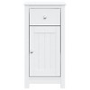 VidaXL Bathroom Cabinet BERG White 15.7"x13.4"x31.5" Solid Wood Pine - 3 of 4