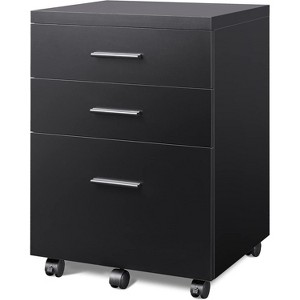 GALAXHERO  3 Drawer File Cabinet for Home Office, Wood Under Desk Filing Cabinet, Rolling Printer Stand with Wheels - 1 of 4