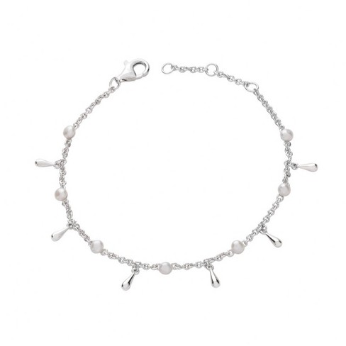 Lucy Quartermaine Queens Royal Pearl Drop Bracelet - Luxurious Sterling Silver and Pearl Design - image 1 of 3