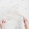 3 Sprouts Kids & Baby Velvet Hangers 50 pack - Cream - 4 of 4