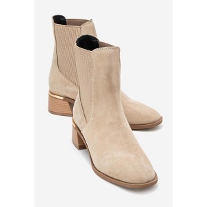 Neiva Beige Suede Leather Chelsea Boot (Women) | Forever & Always Shoes - 1 of 4