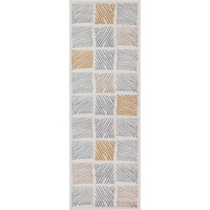 Contemporary Geometric Checkered Indoor Area Rug or Runner by Blue Nile Mills - 1 of 4