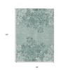Sage Fern Green And Ivory Floral Washable Indoor Outdoor Area Rug - 3 of 4