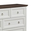 VANIRROR Farmhouse 7 Drawers Dresser for Bedroom, Rustic Wood Storage Dresser TV Stand Organizer for Living Room, Hallway, Clothes Storage Solution - 3 of 4