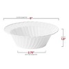 Smarty Had A Party 5 oz. White Flair Plastic Dessert Bowls (180 Bowls) - 3 of 4