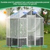 Gulches Wooden Walk in Greenhouse 76x48x86 Inch Polycarbonate Panels Lockable Door Patio Backyard Lawn Plant Gardening - 4 of 4