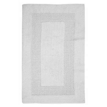 Classic Racetrack Cotton Bath Rug 20" x 30" Ivory by Perthshire Platinum Collection