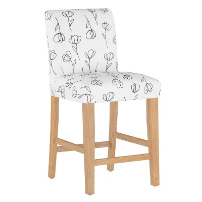 Counter Height Barstool Contoured Tulips White - Skyline Furniture