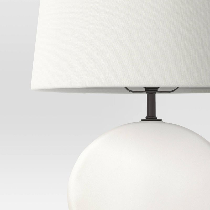 Ceramic Geo Table Lamp with Tapered Shade Off-White (Includes LED Light Bulb) - Threshold&#8482;, 5 of 8