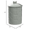 Park Life Designs Dog Treat Jar - Ceramic Pet Food Storage Container 1.4 Qt (Manor Gray) - 4 of 4