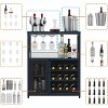 TackView Coffee Wine Bar Cabinet with Storage and Detachable Rack,Farmhouse Sideboard and Buffet Cabinet for Home Office - 4 of 4