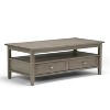 NicBex Coffee Table with Storage, 2-Tier Wooden Table with Shelf & Drawers, Mid-Century Modern Center Table for Living Room - 3 of 4