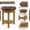 Bella Depot 4-Piece Bar Table Set with Upholstered Bar Stools, Solid Wood Counter Height Dining Table Set Breakfast Table - 4 of 4