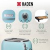 Haden Heritage 12 Cup Programmable Vintage Retro Home Coffee Maker Machine with Heritage 2 Slice Wide Slot Stainless Steel Bread Toaster, Turquoise - 3 of 4