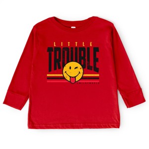 The Juniper Shop SmileyWorld Little Trouble Toddler Long Sleeve Tee - 1 of 4