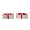 Transpac Large Wood Rustic Holiday Book Stack Set of 2 Christmas Home Decorations - 3 of 4